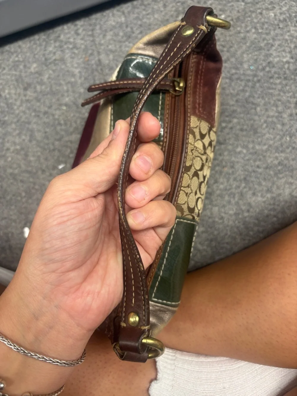 Vintage Coach Multicolor Patchwork Leather Mini Shoulder Bag 40928 - Picture 4 of 8